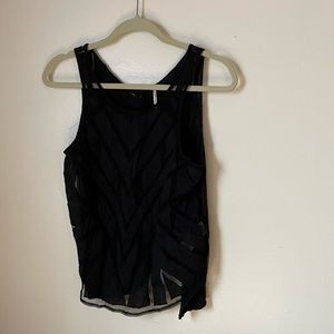 Free people mesh top size small, black